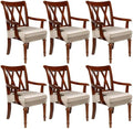 Havawish Extra Wide Dining Chair Seat Covers, Taupe, Velvet, 6 Pcs