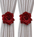 Magnetic Curtain Tiebacks, Rose Flower Tie Backs Rope