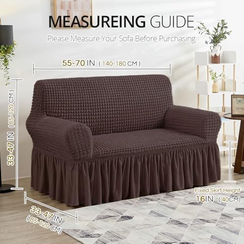 NICEEC Loveseat Covers Washable Love Seat Couch Covers Slipcover with Skirt