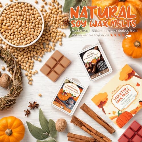 SALKING Autumn Scented Wax Melts, Fall Soy Wax Cubes/Tarts for Wax Warmer