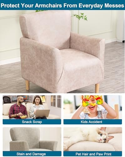 CRFATOP Accent Chair Cover, Stretch Armchair Slipcover for Living Room,A29