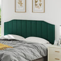 Furpopup Velvet King Size Headboard Only, Wall and Bed Frame Mount, Jade Green