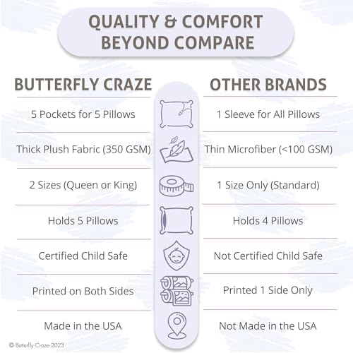 Butterfly Craze Floor Pillow Cover Plush Folding Lounger Bed Cushion Case