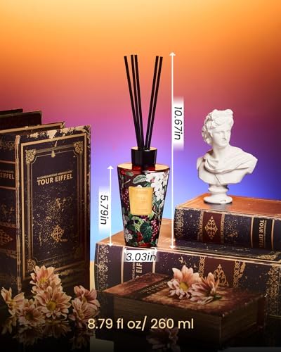 M&SENSE Reed Diffuser Set, Wild Cherry, 8.79 oz Natural Essential Oil