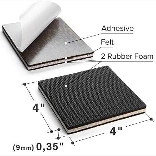Non Slip Furniture Pads X-PROTECTOR - 8 PCS 4" - Premium Furniture Grippers
