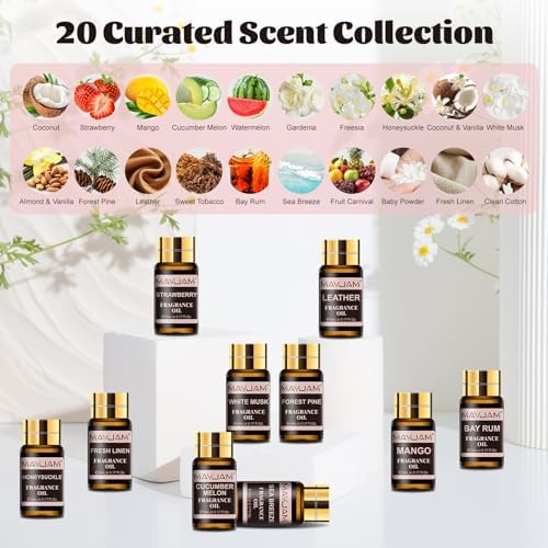 MAYJAM Essential Oils Set - Fragrance Oil for Diffuser Soap Candle Making