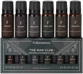 Folkulture Essential Oils Set for Men for Diffuser | Set of 6 Home Fragrance Oils | Oud, White Musk, Tobacco, Sandalwood & Leather Wood | Aromatherapy Gift Set for Men