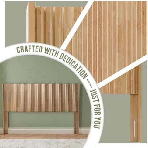 Queen Headboard Only, 64.6" Wood Headboard Queen Size, Boho Headboard