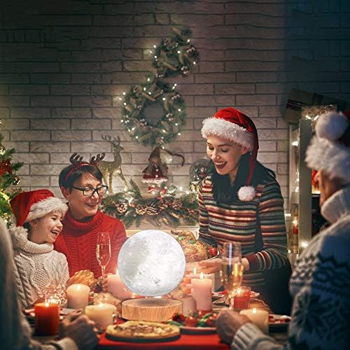 Levitating Moon Lamp,Floating and Spinning in Air Freely with 3D Printing LED Moon Light Has 3 Colors for Unique Gifts,Room Decor (3 Colors)
