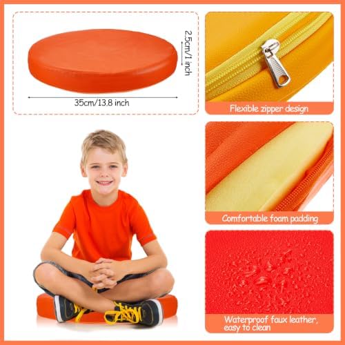 12 Pcs Floor Cushions kids, Multicolor, 13.8 x 13.8 x 1 Inch