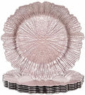 MAONAME Pink Charger Plates Set of 6, Reef Chargers for Dinner Plates