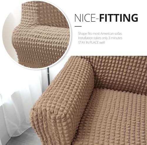 NICEEC Loveseat Covers Washable Love Seat Couch Covers Slipcover with Skirt