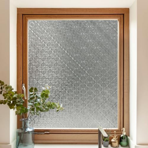 ADD.HERES Window Privacy Film, Glass Decorative Static Cling, 17.5" x 78.7"