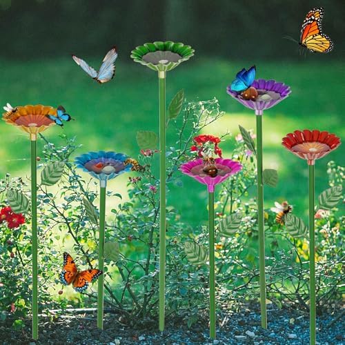 6 Pack Bee Watering Station, Bee Bath for Garden Outdoor Yard Decor