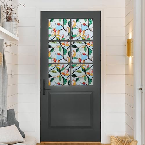 DKTIE 2nd Gen Frosted Glass Window Privacy Film Art Deco 29.5in X 118.1in