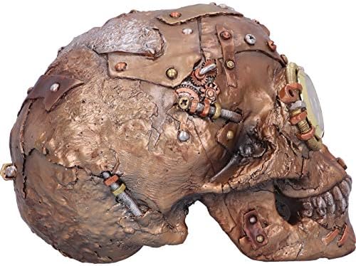 Nemesis Now Steampunk Scrapped Skull Figurine, Bronze, 19cm
