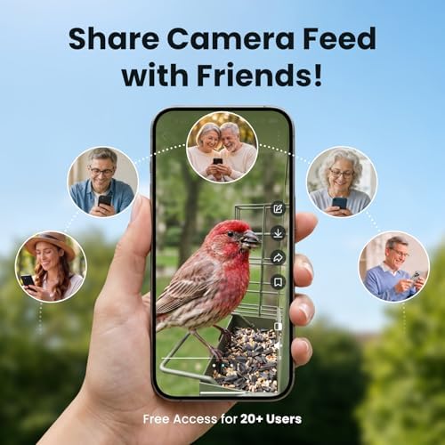 Birdfy Smart Bird Feeder with Camera, Solar Powered Hanging Bird Feeder