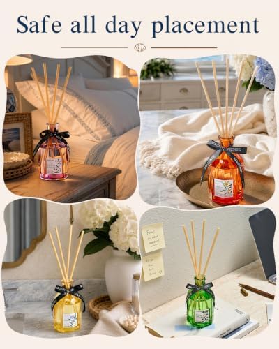 M&SENSE Reed Diffuser, Madagascar Vanilla, 7.7 oz Natural Essential Oil