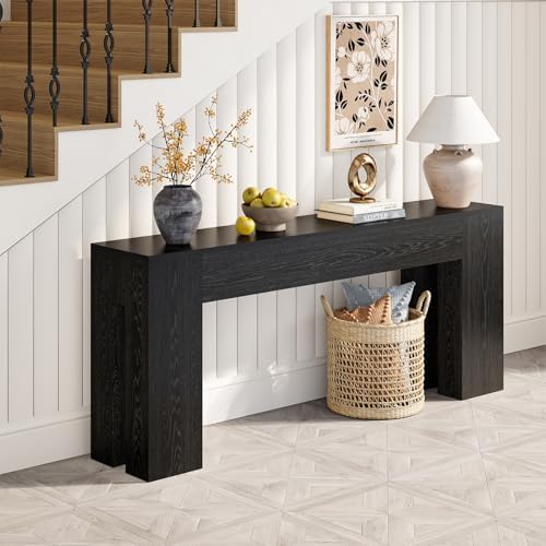 Epecoya Black Console Table for Entryway, 79-Inch Sofa Table