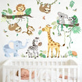 Animal Wall Decals for Baby: Peel & Stick Wall Stickers for Nursery Kids Room Decor - Forest & Safari Theme - Easy to Apply & Removable - Ages 0-12 Years