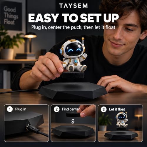 Levitating Display Decor, Rotating Figure Display Stand, 0.8lb
