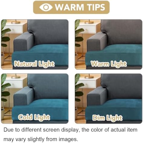 H.VERSAILTEX Stretch Velvet 2 Piece T Cushion Sofa Slipcovers Individually Sofa Cushion Covers for 2 Cushion Couch Seat Cushion Cover for Sofa Seat Cushion Cover Stay in Place (Sofa,Peacock Blue)