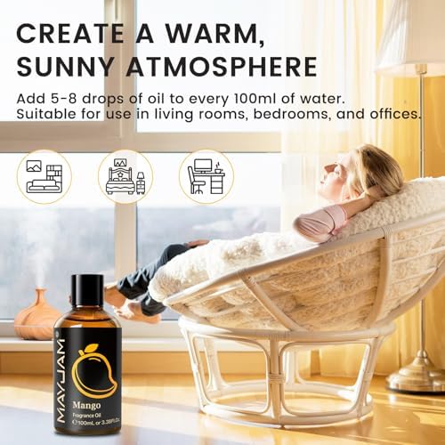 MAYJAM Mango Fragrance Oil for Soap Candle Making, 3.38fl.oz