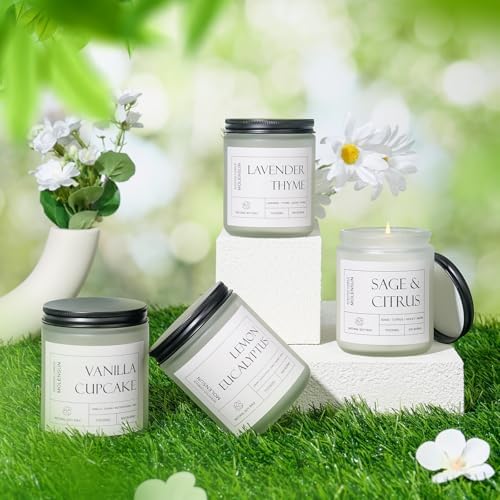 Molensun Lemon Eucalyptus Scented Candle, Soy Wax 7 oz