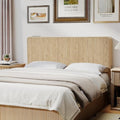 Wood Headboard King Size with 2 Outlets and USB & Type C Port