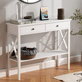ChooChoo 39" Entryway Table with Drawers and Storage Shelf