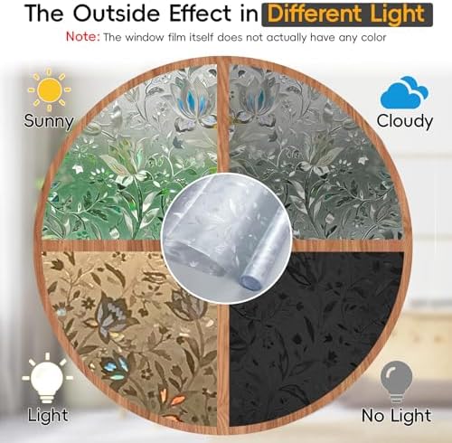 Dwersty Window Privacy Film 17.5 inch * 78.74 inch