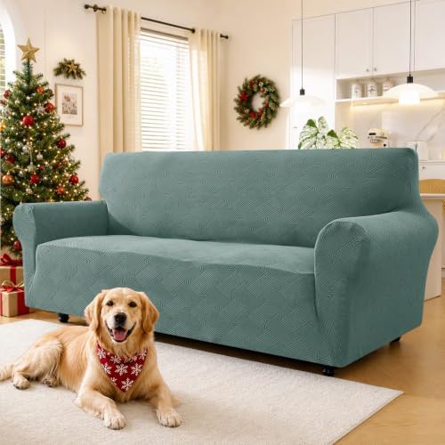 XINEAGE Loveseat Slipcover Pet Friendly, Stretch Couch Cover,Light Green