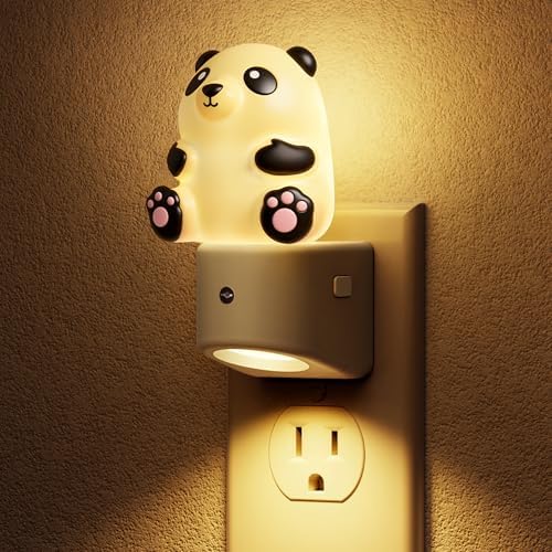 L LOHAS LED Night Light for Kids, 3D Panda Night Light Plug in