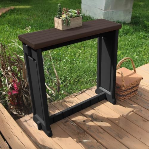 Patio Bar Set: Multiple Color Options, with or Without Stools, Durable & Stylish, USA Made - Perfect for Outdoor Spaces. (Black/Espresso, Single Bar with 2 Barstools)