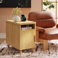 Huuger Narrow End Table with Charging Station, USB-C Port