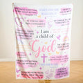 Christian Gifts for Women – “I Am a Child of God” Scripture Blanket with Bible Verses, Soft Fleece Religious Throw, Inspirational Faith Gift for Girls & Teens, Baptism, Birthday
