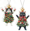 2-Pack Black Cat Christmas Ornament 2026, Funny Christmas Tree Ornaments, Cute Acrylic Tuxedo Cat Ornament, Gifts Specially Prepared for Pet Owners, Funny White Elephant Gift