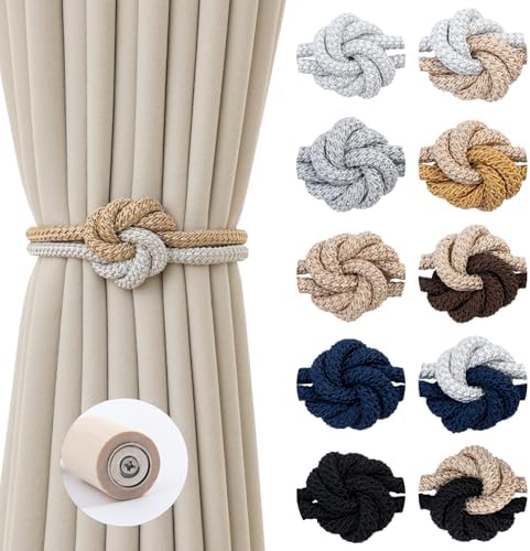 Magnetic Curtain Tiebacks Holdbacks Rope Curtain Tie Backs Outdoor Contoeey