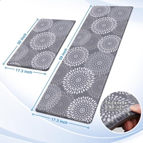 LuxStep Kitchen Mats for Floor,Cushioned Rug Anti-Fatigue for Kitchen Decor