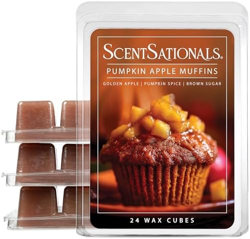 ScentSationals Pumpkin Apple Muffins Scented Fall Wax Melts 10oz (24 Cubes)