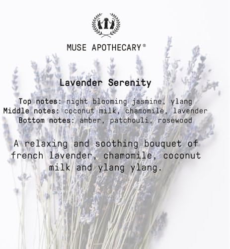 Muse Apothecary Linen Ritual - Aromatic, Soothing, and Relaxing Linen Spray for Bedding, Laundry and Fabric Spray Freshener - Infused with Aromatherapy Essential Oils - Lavender Serenity