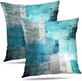 Throw Pillow Covers for Couch, 18x18 Inch, Set of 2, Turquoise