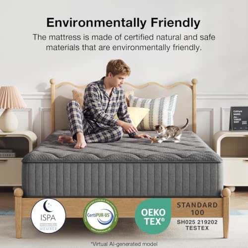 Novilla 8 Inch Twin Size Mattress,Twin Hybrid Mattress