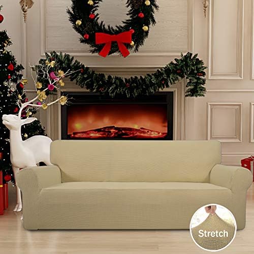 Easy-Going Stretch Oversized Sofa Couch Slipcover Washable Beige