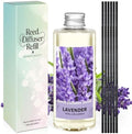 SCENTORINI Lavender Diffuser Reed Diffuser Oil Refill, 6.76 Fl Oz & 6 Sticks