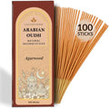 Pure Oud Incense Sticks, 100% Natural Organic Non Toxic, 100 Sticks, Clean Burning No Charcoal, Sustainably Harvested, Positive Vibes Incense, Meditation Gifts – Spritual Cleansing