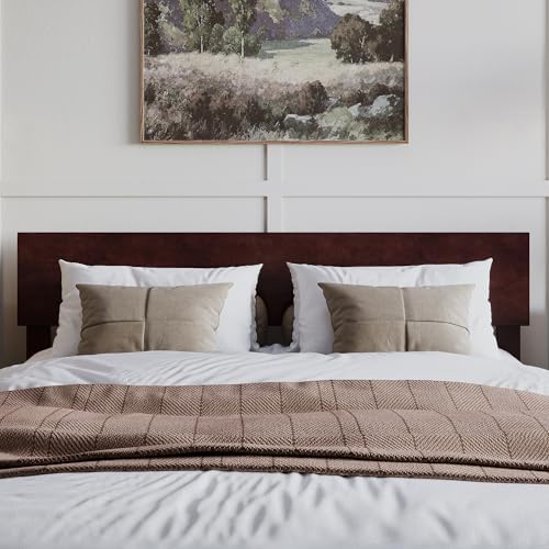 AFI, Orlando Queen Adjustable Modern Solid Wood Panel Headboard, Espresso
