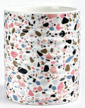 Kitchen Utensil Holder,7.2-inch Extra Large Sturdy Ceramic Terrazzo Marble Pattern Utensil Crock,Cooking Utensil Organizer for Kitchen Counter Decor,Storage Caddy Farmhouse Gift Nordic Pink