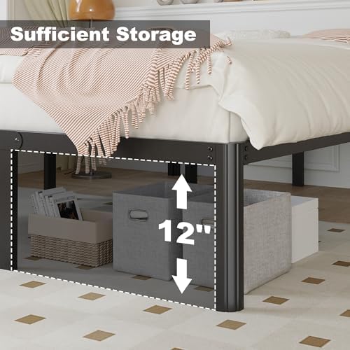 14 Inch Twin Bed Frames with Rounded Corner Legs Heavy Duty
