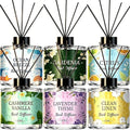 6 Pack Reed Diffuser Set, 10.14 Oz Reed Diffusers for Home with 30 Sticks